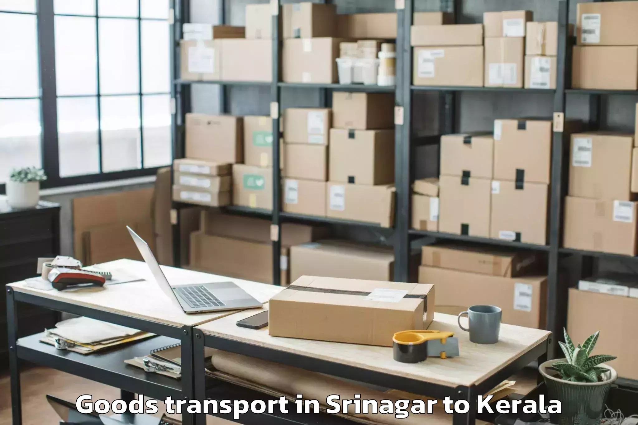 Reliable Srinagar to Shoranur Goods Transport